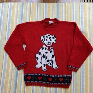⭐ Vintage Basic Editions Dalmation Sweater Large 10/12